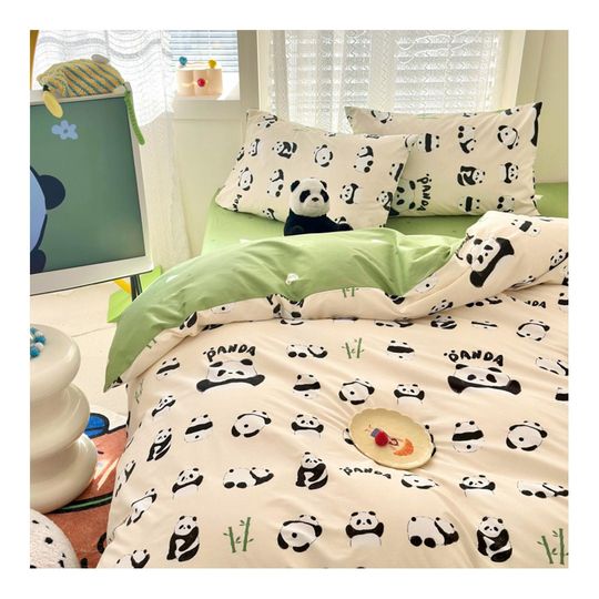 Discover Lovely Panda Bedding Set, Home Decor, Child Gift for Soft Comfortable Bedding Bedroom