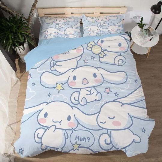 Cinnamoroll Kids Duvet Cover Bedding Set, Home Decor, Child Gift for Soft Comfortable Bedding Bedroom