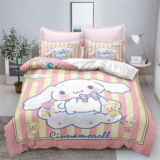 Cinnamoroll Bedding Set, Home Decor, Child Gift for Soft Comfortable Bedding Bedroom
