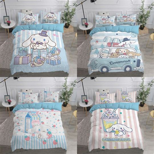 Cinnamoroll Bedding Set, Home Decor, Child Gift for Soft Comfortable Bedding Bedroom