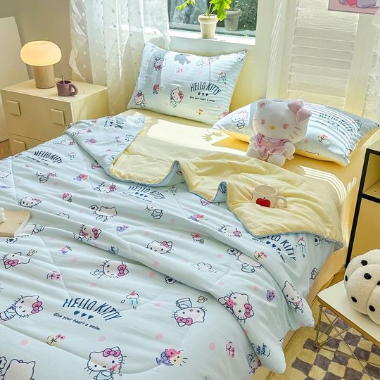 Discover Sanrio Cartoon Bedding Set, Home Decor, Child Gift for Soft Comfortable Bedding Bedroom