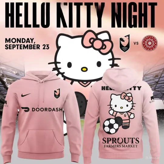 Angel City FC Hello Kitty Spr.outs Farmers Market Hoodie T-Shirt