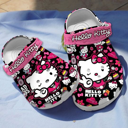 Hello Kitty Clogs, Hello Kitty Girl Shoes, Kitty Cat Sandal, Kawaii Kitty Women Shoes, Hello Kitty Adult Shoes, Gift For Her