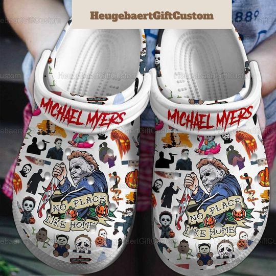 Halloween Clogs, Michael Myers Shoes, Horror Movie Sandals, Horror Slasher Movie Franchise Shoes, Halloween Movie Gift