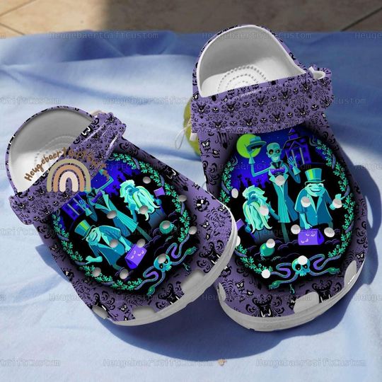 Halloween Haunted Mansion Clogs, Foolish Mortals Men Shoes, Hitchhiking Ghosts Sandals, Horror Movie Gift, Halloween Shoes