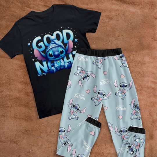 Discover Stitch Holiday Pajamas Set, We Love Stitch Family Pajamas, Ohana Family Christmas Pajamas Set.