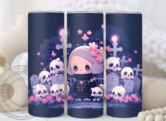 Discover Cute Spooky Witch | 20Oz Skinny Tumbler Sublimation Design | Halloween Tumbler Wrap | Cute Spooky Vibes Tumbler