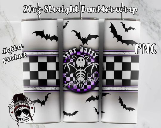 Discover Halloween Tumbler wrap | Bat Tumbler Wrap | 20oz Skinny tumbler wrap