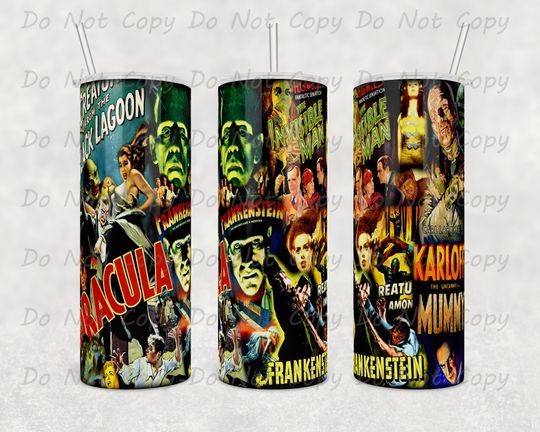 Discover Old Horror Movie Tumbler, 20oz or 30oz Insulated Drinkware, Classic Horror Movies, Perfect Gift for Vintage Movie Enthusiast
