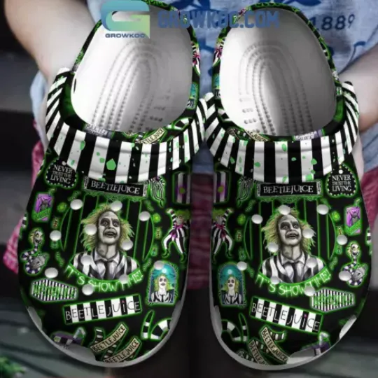 Discover Beetlejuice It’s Showtime But Don’t Trust The Living Halloween Crocs Clogs