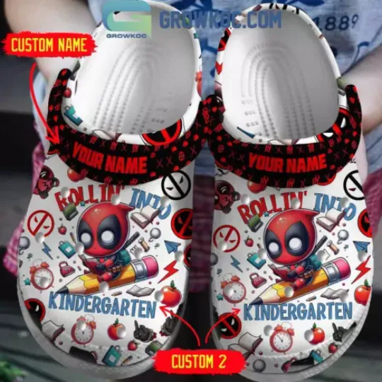 Discover Deadpool Rollin’ Into School Personalized Crocs Clogs