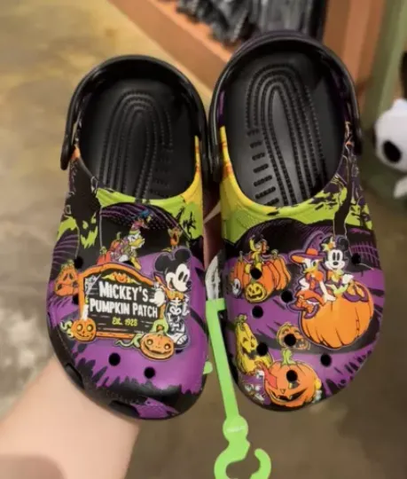 Discover Disney Parks Halloween 2024 Mickey’s Pumpkin Patch Adult Clogs