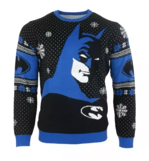 Small (UK) Batman Ugly Christmas Jumper Sweater Xmas DC Gotham City