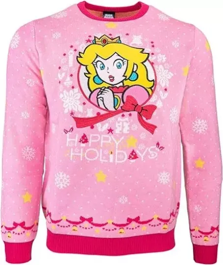 Nintendo Princess Peach Jumper Ugly Christmas Sweater US 2XL Brand New & Sealed!