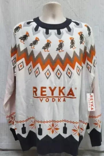 NWT REYKA Vodka Tipsy Elves Ugly Christmas Sweater  - Size XXL
