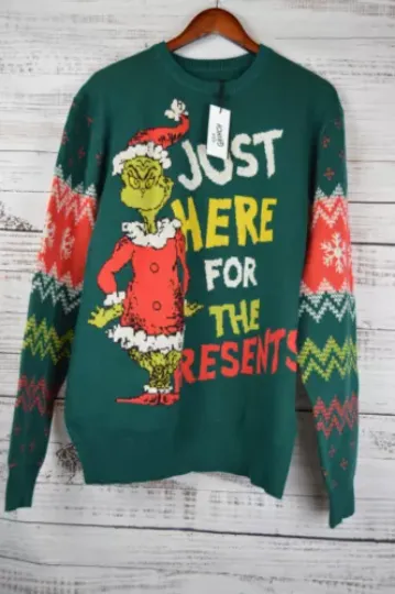 Suessville Authentic The funny character Ugly Christmas Sweater Size Large XL NWT
