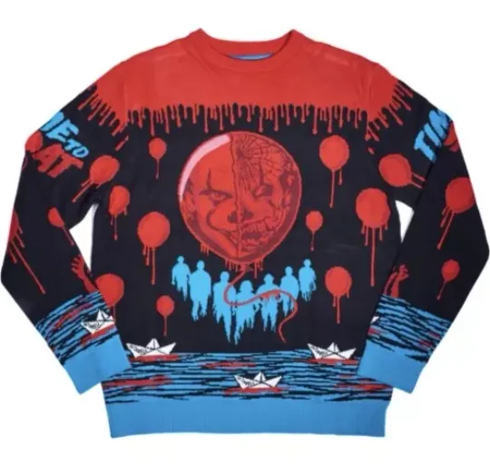 XL (UK) IT Pennywise Ugly Christmas Jumper Sweater Xmas