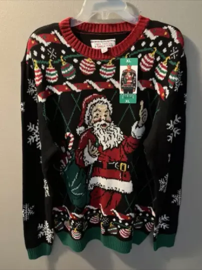 Discover XL  Men’s Ugly Holiday Santa SweaterNWT ,