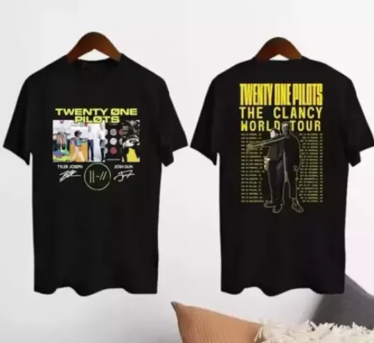Discover Pilotss band Clancy World Tour 2024 TShirt, Pilotss band Signatures