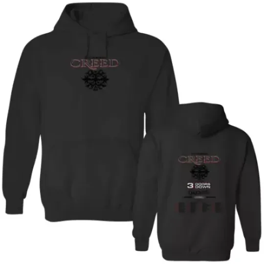 Discover Creedd Band 2024 Tour Summer of '99 Tour Double Sided Hoodies