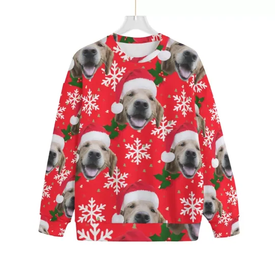 Golden Retriever Pull over Ugly Christmas Sweater