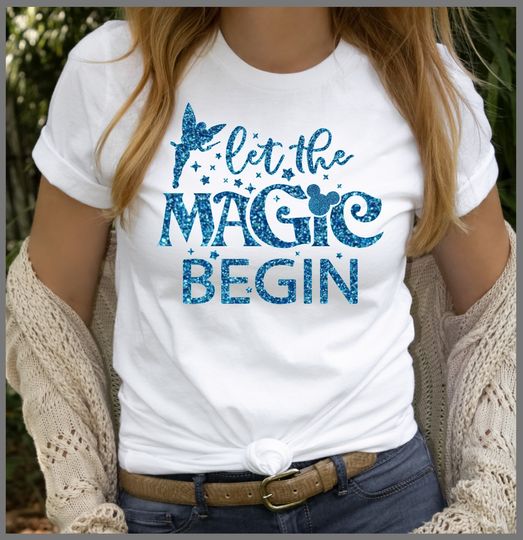 Disney Glitter Let The Magic Begin Glitter Shirt