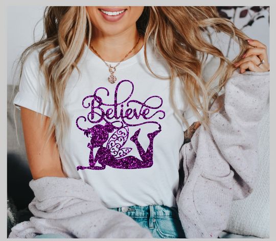 Disney Tinkerbell Believe Glitter Shirt