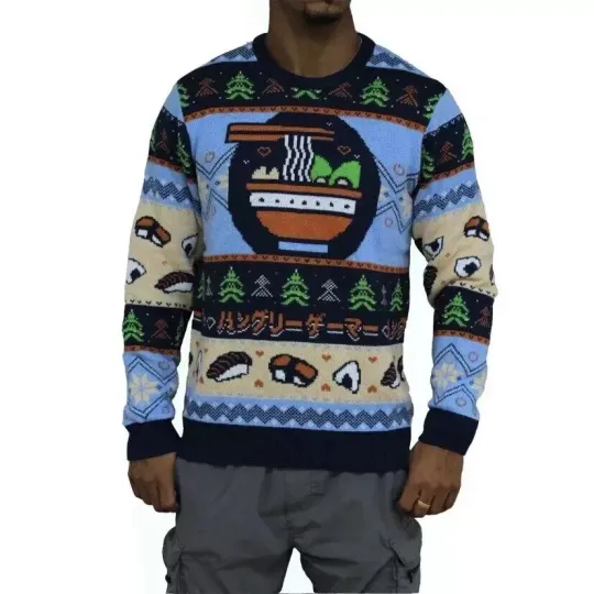 Discover CHRISTMAS Sweater Ugly Party Sushi Ramen Unisex ( 2XL)
