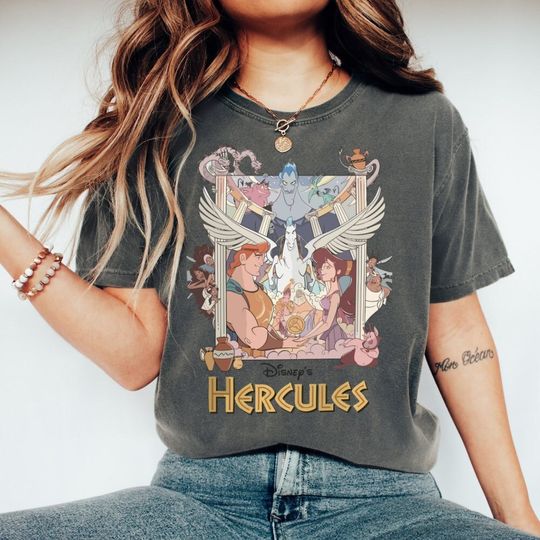 Retro 90's Disney Hercules Comfort Colors Shirt, Hercules Shirt, Disney Hercules Megara Hades, Disney Family Shirt