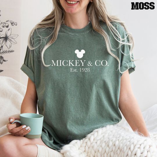 Discover Comfort Colors Mickey & Co T Shirt, Mickey and Co. est. 1928 Shirt, Unisex Tee, Mickey And Friends Shirt, Disney Shirts, Disney Trip Shirt