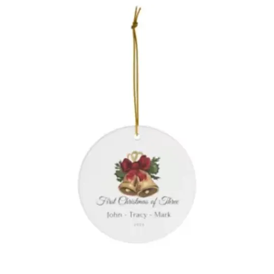 Discover Christmas Ceramic Ornament Christmas of Three (A)