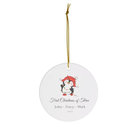 Discover Christmas Ceramic Ornament Christmas of Three (B)