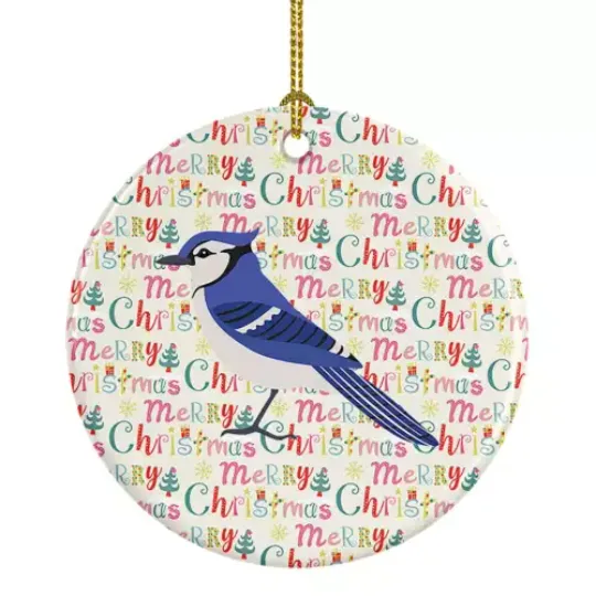 Jay Bird Christmas Ceramic Ornament WDK2896CO1-S