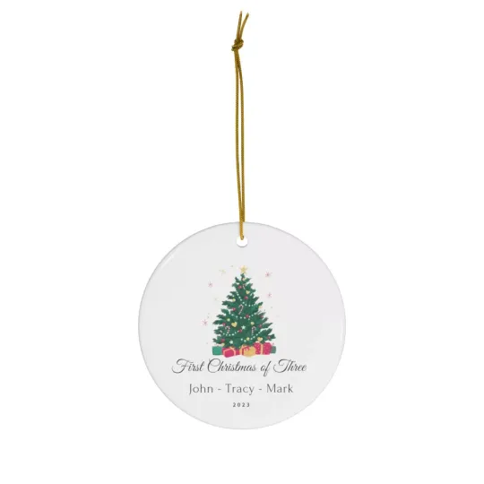 Discover Christmas Ceramic Ornament, Christmas of Three (F)
