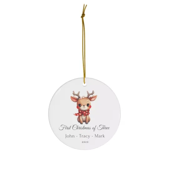 Discover Christmas Ceramic Ornament, Christmas of Three (E)