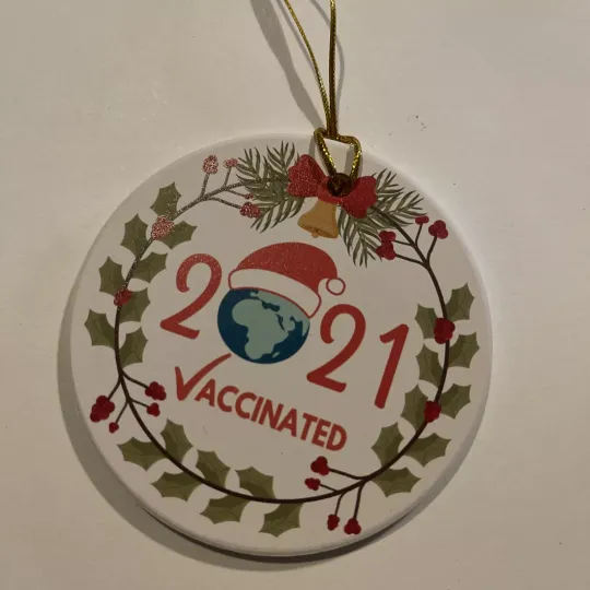 Discover 2021 ceramic Christmas ornament NEW