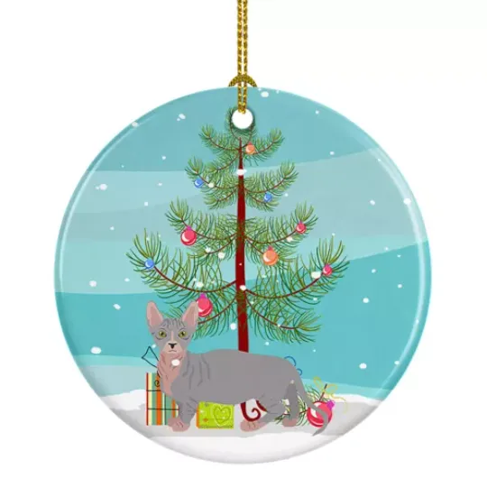 Discover Bambino Cat Merry Christmas Ceramic Ornament CK4566CO1