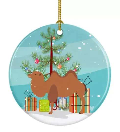 Discover Bactrian Camel Christmas Ceramic Ornament BB9185CO1