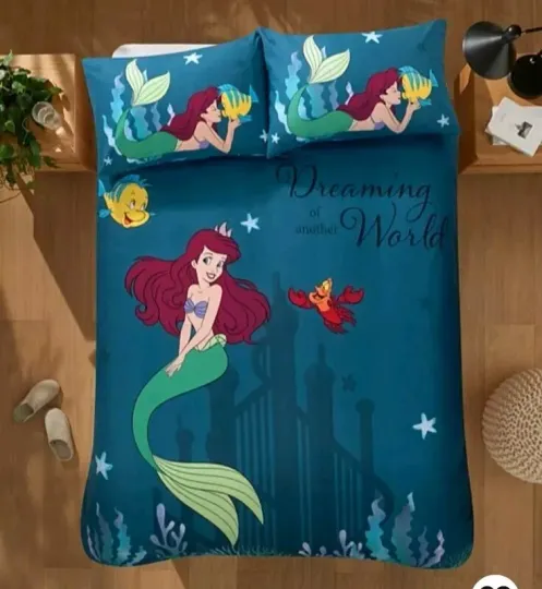 Discover New Disney The Little Mermaid Atlantica Reversible Duvet Set Single/ Double/King
