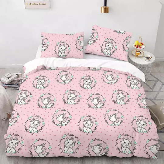 Discover Disney Marie Cat 3D The Aristocats Gift 06# Quilt Duvet Cover Set Pillowcase