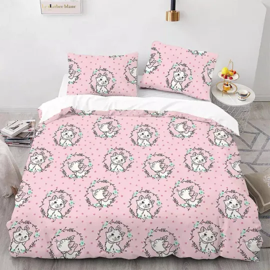 Discover Disney Marie Cat 3D The Aristocats 07# Quilt Duvet Cover Set Bedspread Children