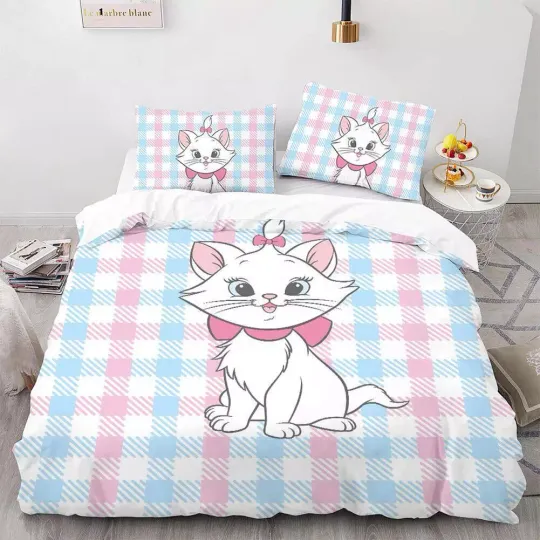 Discover Disney Marie Cat 3D The Aristocats Gift 10# Quilt Duvet Cover Set Kids
