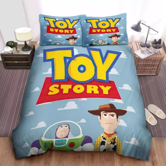 Discover Walt Disney Toy Story Woody Buzz Lightyear Poster Quilt Duvet Cover Set Single