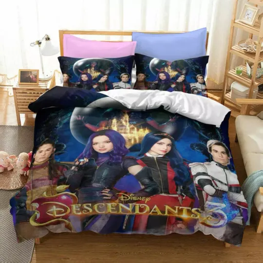 Discover Disney Descendants Characters Style02 Quilt Duvet Cover Set Kids Bedspread