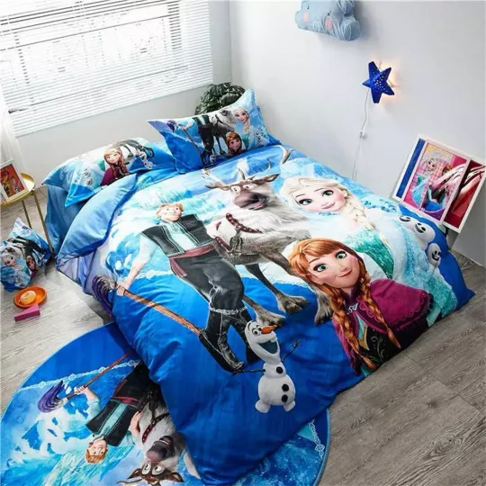 Discover Disney-frozen-comforter-bedding-set Quilt Duvet Cover Set Bedroom Decor Children