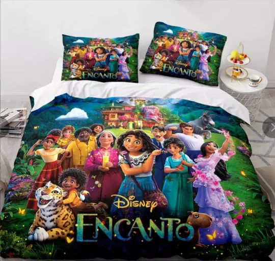 Discover Disney Encanto 1 Quilt Duvet Cover Set Pillowcase Comforter Cover Kids Single