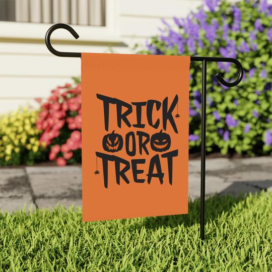 Discover Halloween Themed Trick Or Treat Garden Flag & House Banner, Trick Or Treat Decorations For Home Front Yard, Halloween Decorations For House