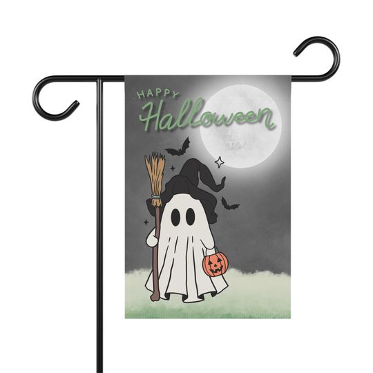 Discover Halloween Ghost Garden Flag - Outdoor Halloween Decor