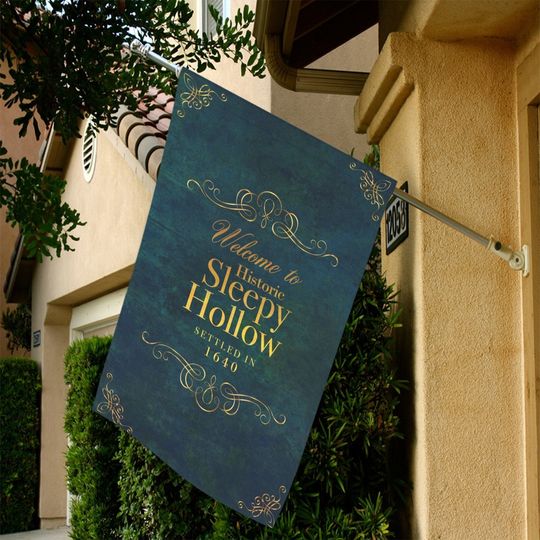 Discover Sleepy Hollow Inspired House Flag - Outdoor Halloween Decor