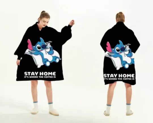 Stitch oversize  Blanket Hoodie